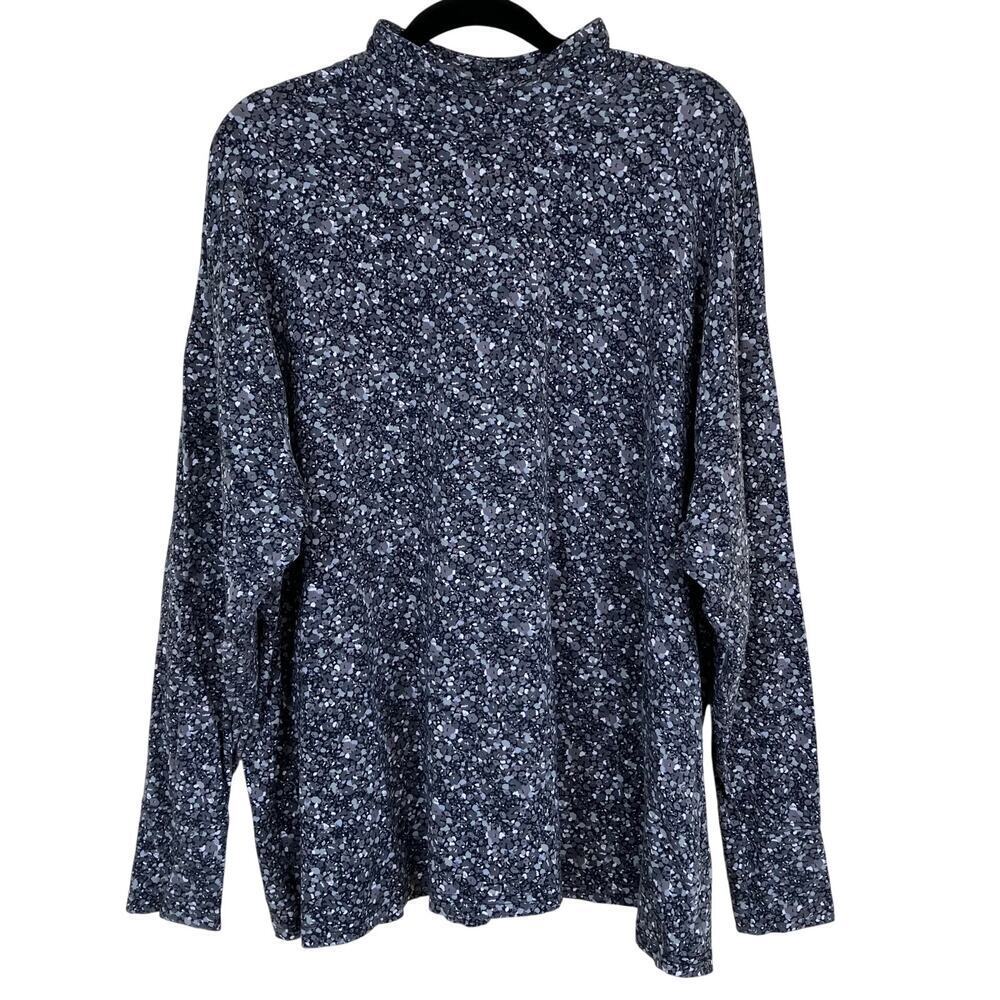 Lands’ End Wmns Plus 2X Lightweight Modal Blend Long Sleeve Mockneck Top